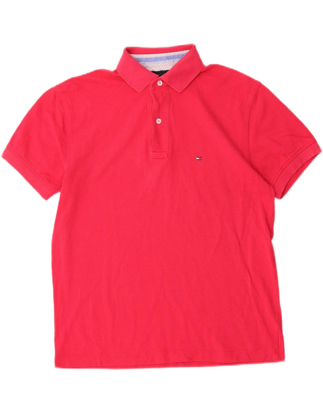 Polo da uomo Tommy Hilfiger in cotone rosa medio