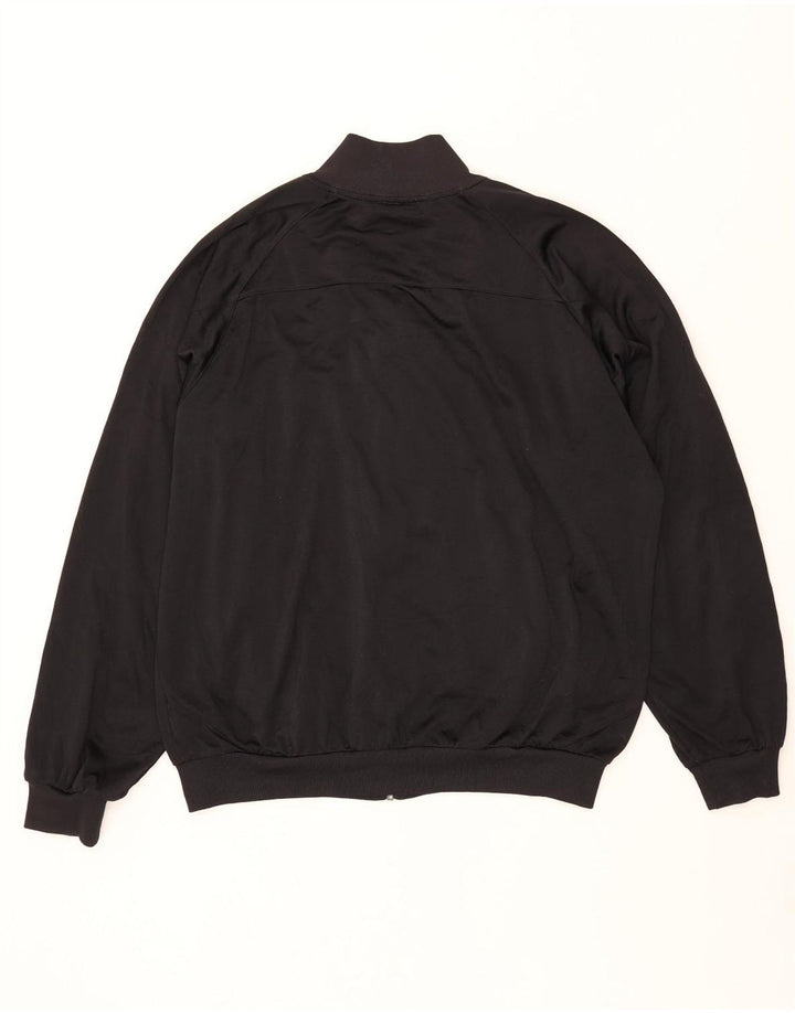 Giacca da ginnastica da uomo Adidas Large nera in poliestere