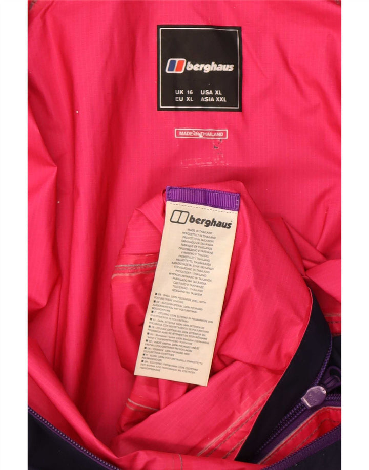Giacca antipioggia con cappuccio da donna Berghaus UK 16 Large Viola Poliammide