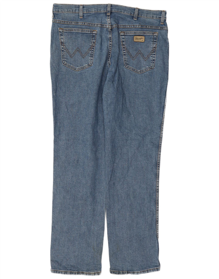 Jeans dritti elasticizzati Texas da uomo Wrangler W38 L32 cotone blu