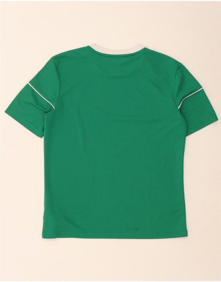 ADIDAS Boys Climalite T-Shirt Top 13-14 Years Large Green Polyester
