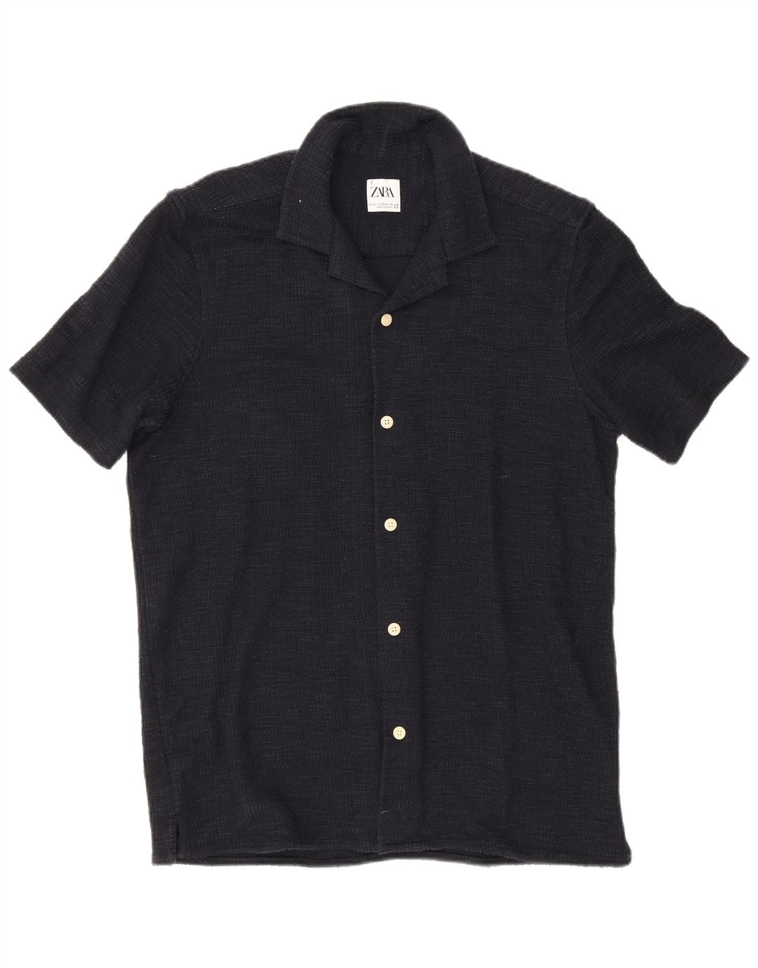 Camicia a maniche corte da donna Zara blu navy medio