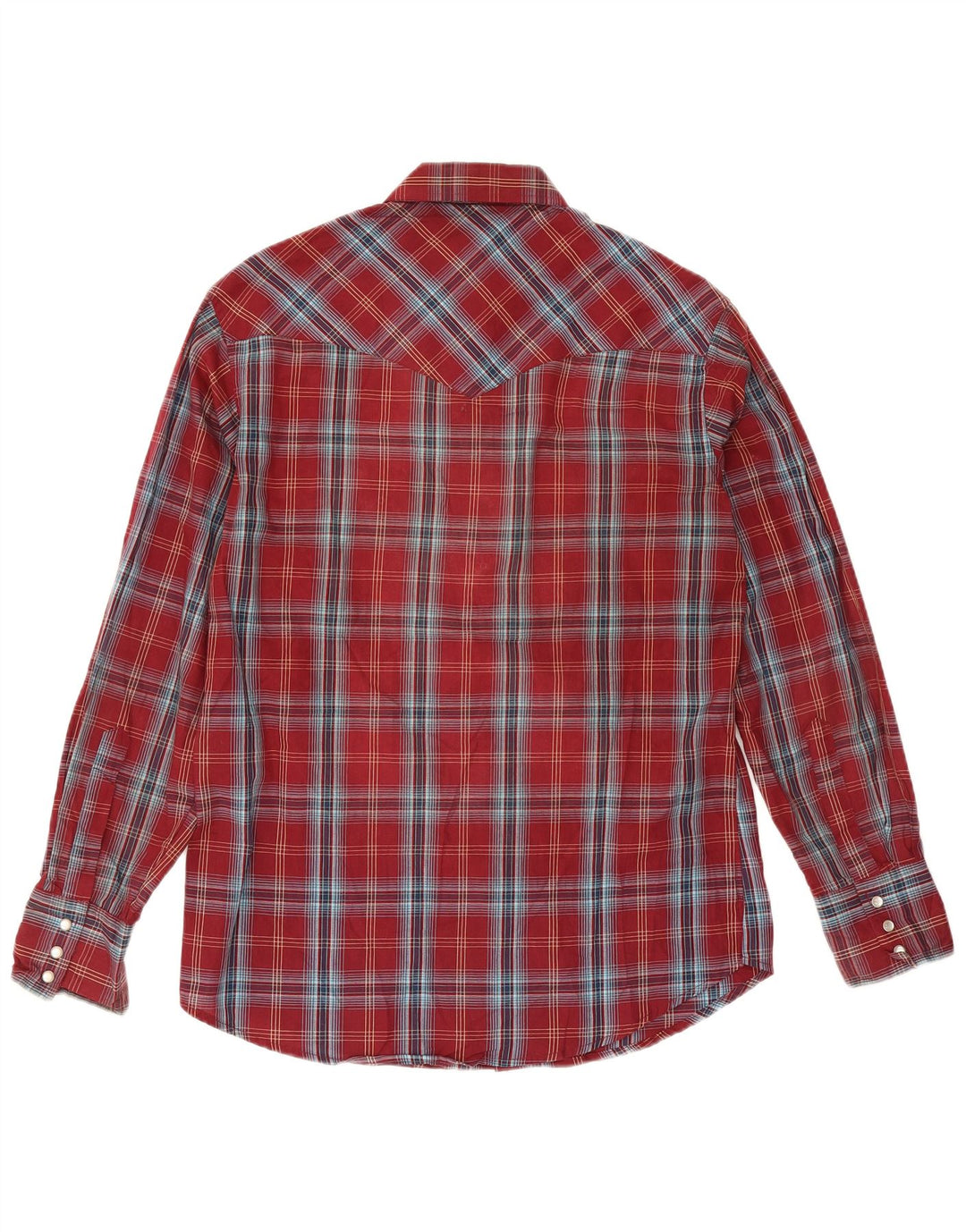Camicia western da uomo Wrangler a quadri bordeaux medio