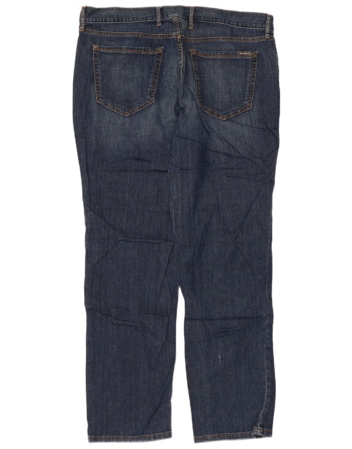 EDDIE BAUER Jeans dritti effetto used da donna W36 L30 blu