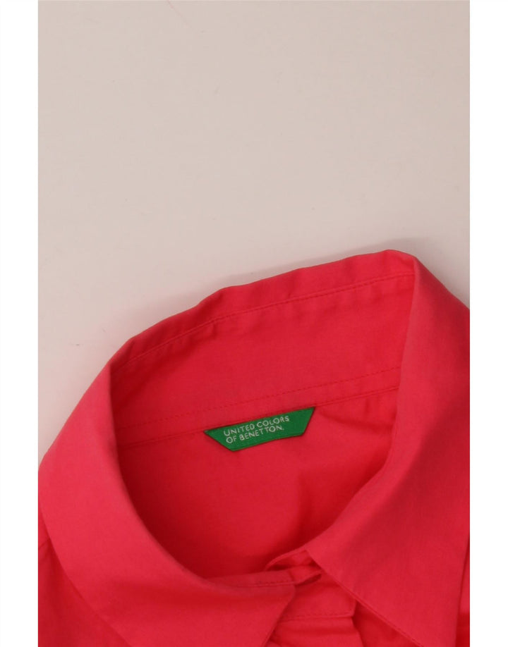 Camicia manica 3/4 da donna BENETTON UK 12 rosa medio