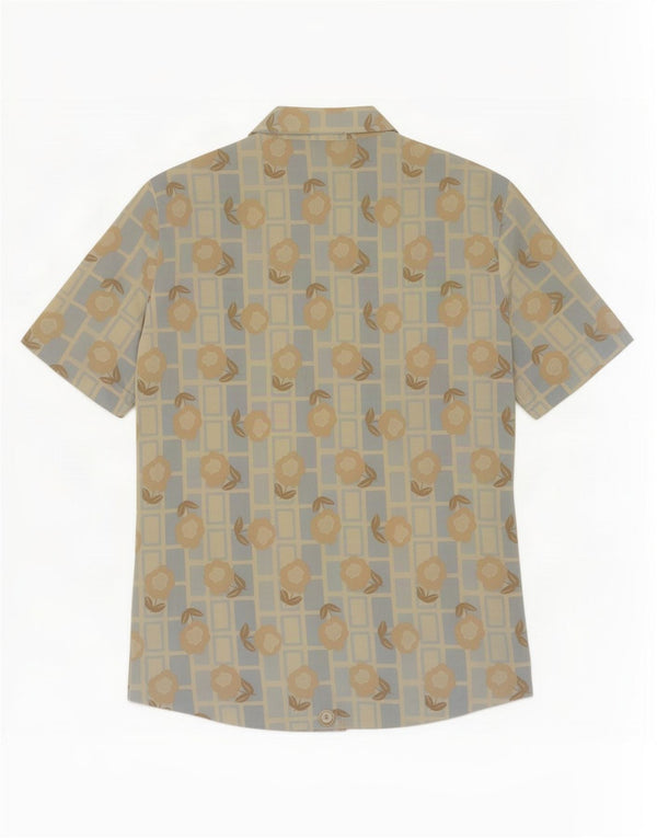 Camicia a maniche corte da donna Benetton IT 44 Blu medio floreale