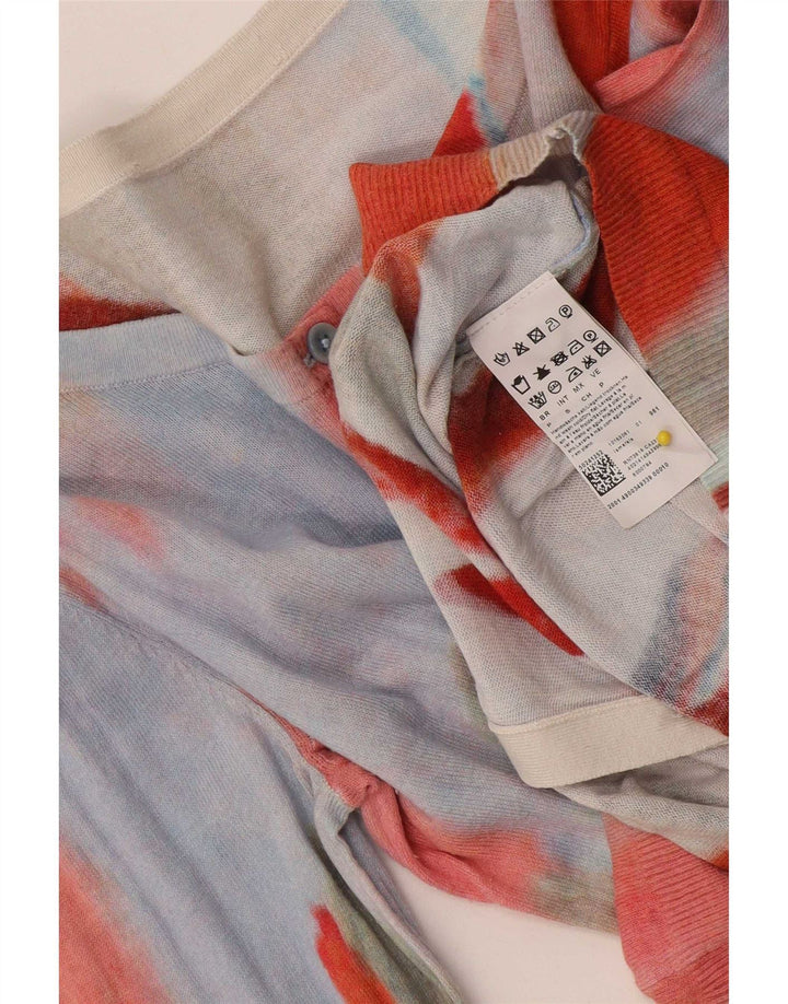 Maglione cardigan da donna con motivo astratto Hugo Boss UK 10 piccolo multicolore