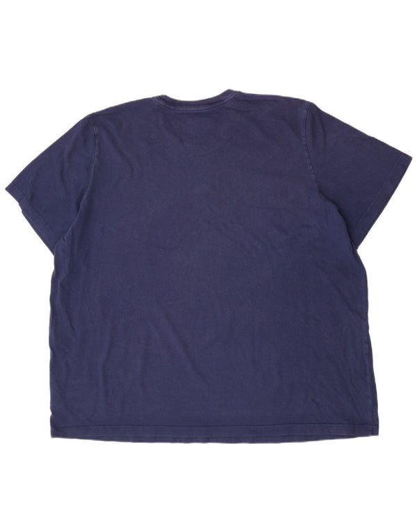 T-shirt da uomo Adidas Top 3XL cotone blu navy