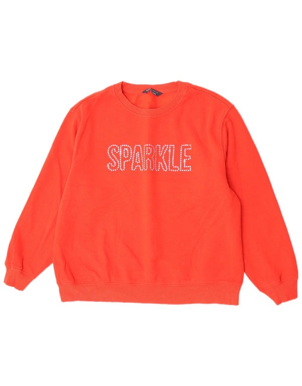 Felpa oversize grafica da donna Marks & Spencer UK 14 grande rossa