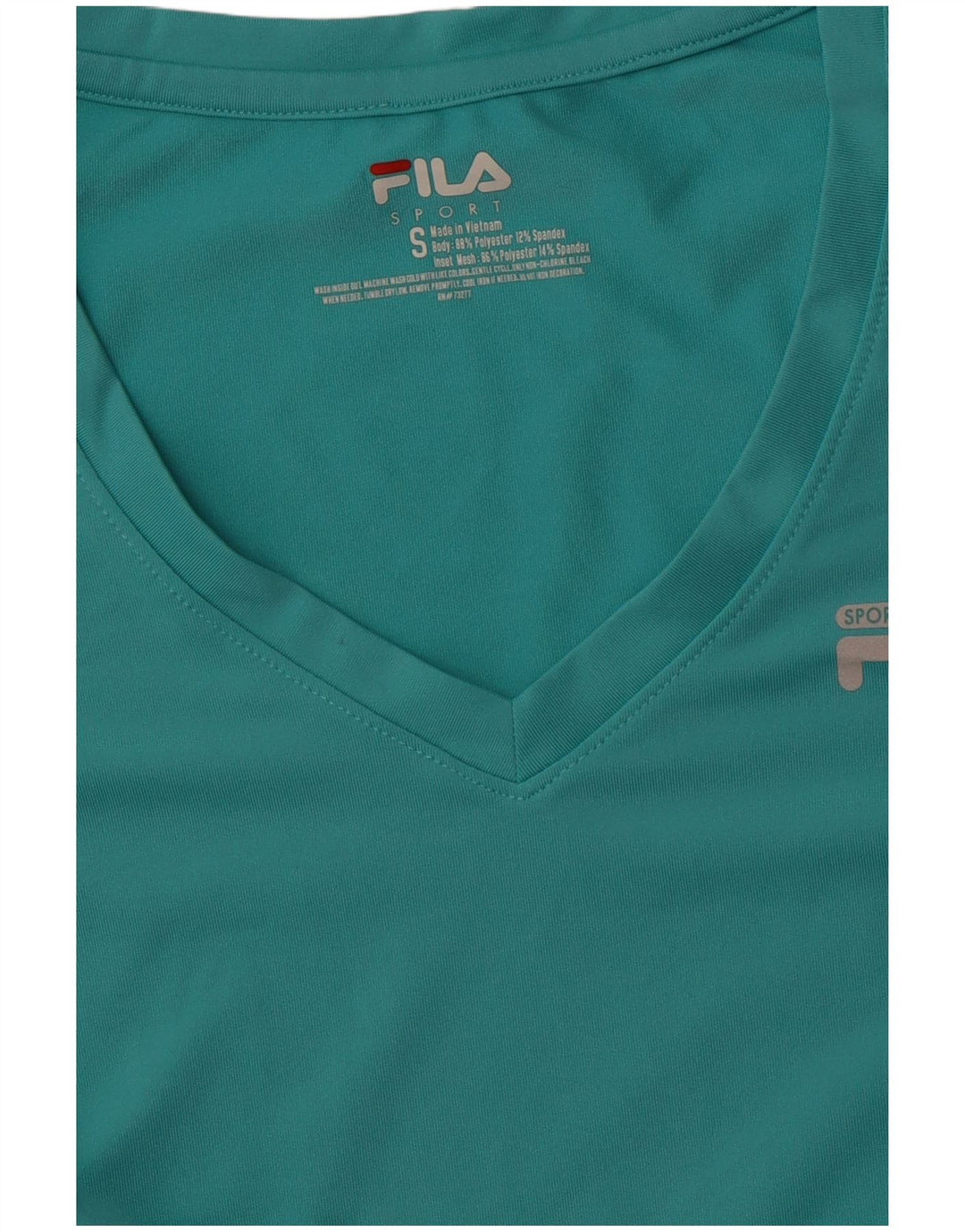 T-shirt da donna FILA Top UK 8 Small turchese poliestere