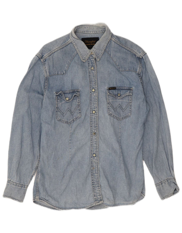 Camicia di jeans da donna Wrangler UK 14 grande blu