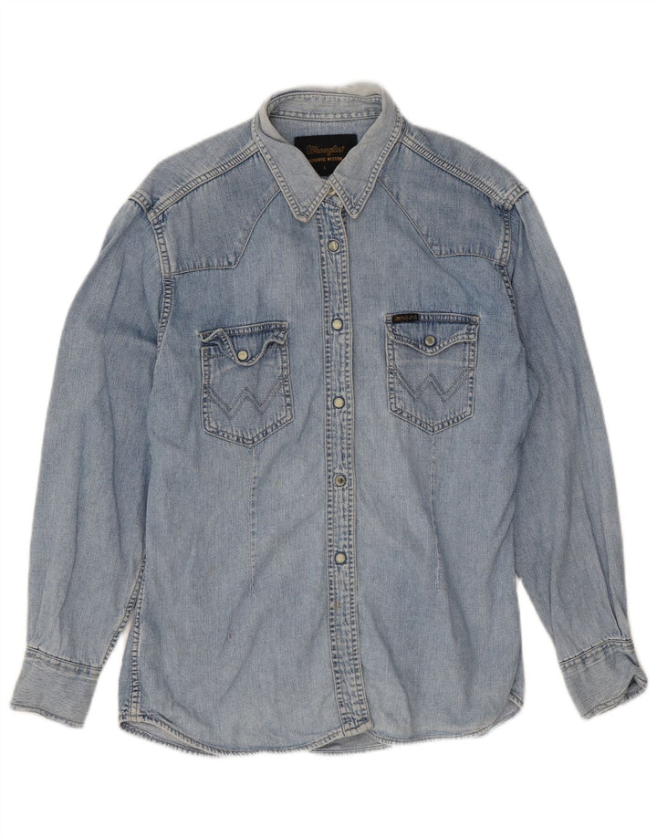 Camicia di jeans da donna Wrangler UK 14 grande blu