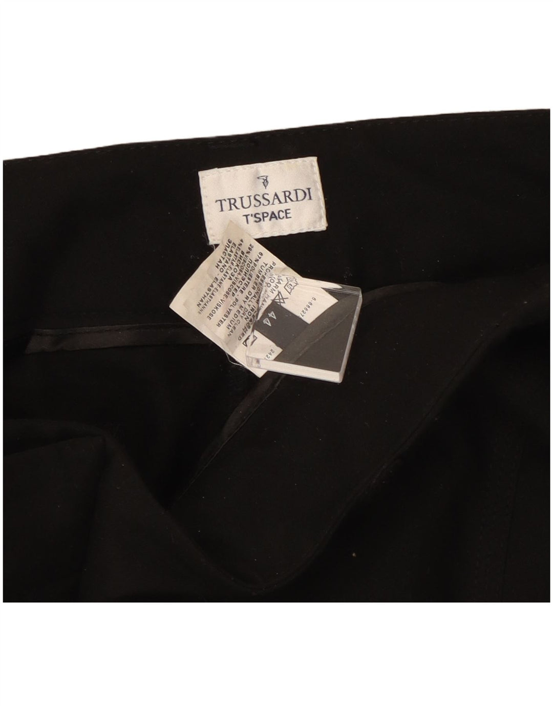 Pantaloni da Abito Dritti Donna Trussardi IT 44 Medio W30 L31 Nero