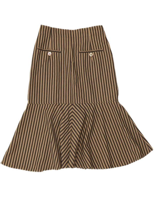 Gonna a tromba da donna Segno UK 14 media W28 a righe marroni