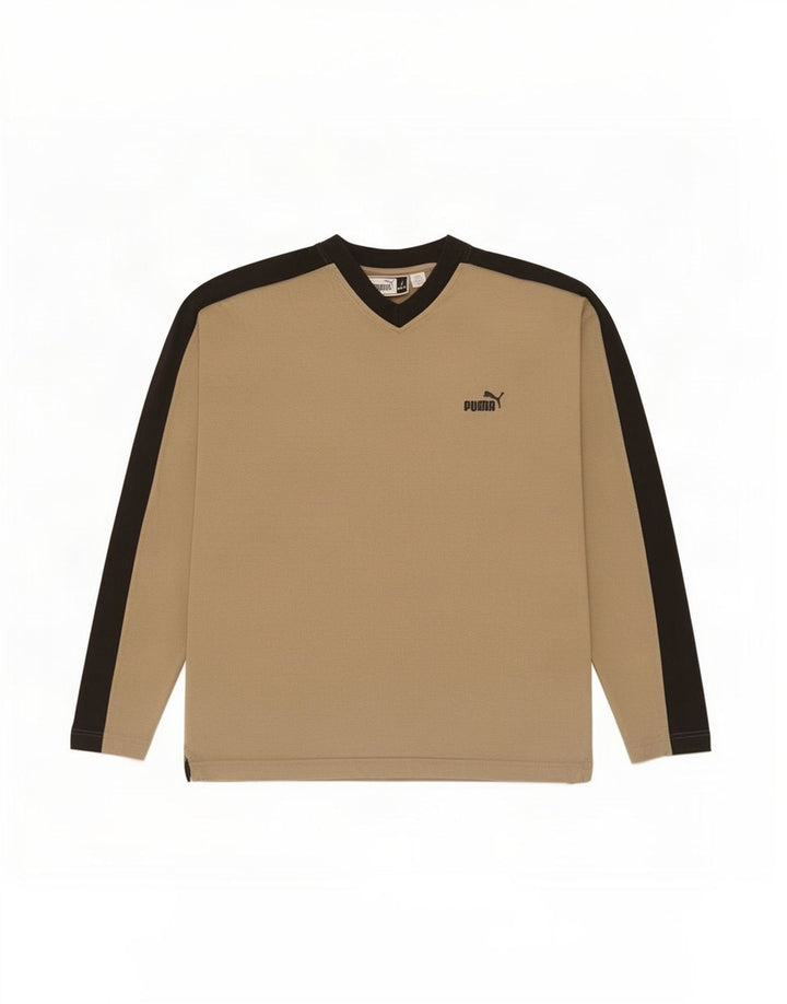 Maglia Puma da uomo a maniche lunghe grande beige color block