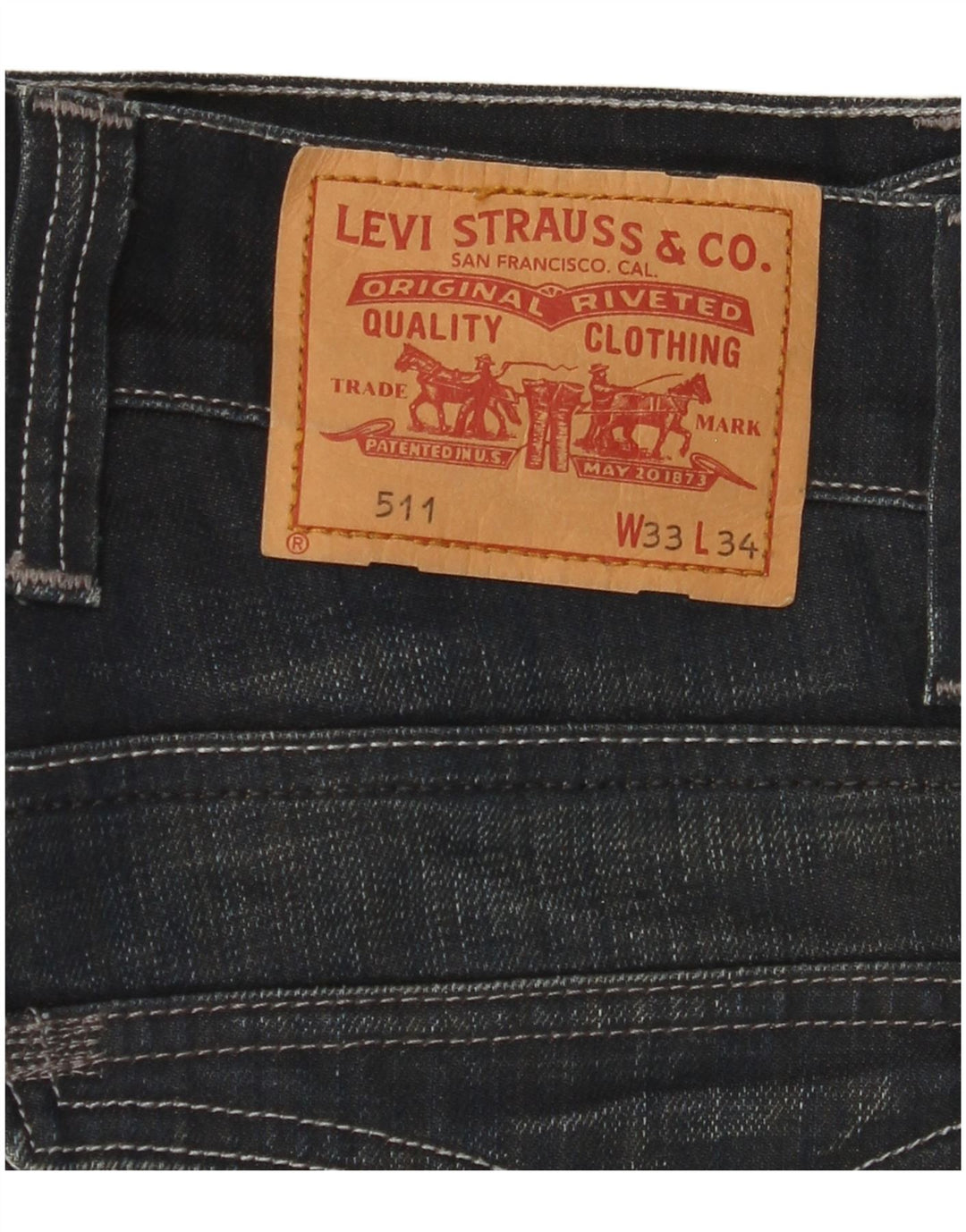 LEVI'S Jeans da uomo 511 slim W33 L34 cotone blu navy
