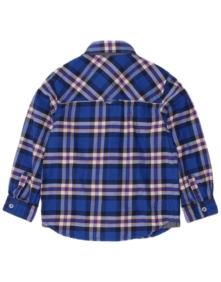 Camicia in flanella per ragazzi Timberland 3-4 anni in cotone a quadri blu
