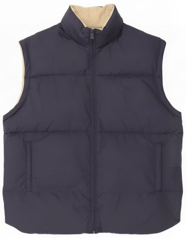 Gilet imbottito reversibile da uomo Asics UK 42 XL Navy Blue Poliestere