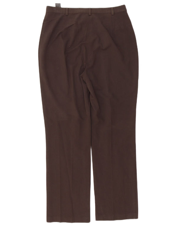 Pantaloni casual dritti da donna Marks & Spencer UK 14 Medium W30 L30 Marrone