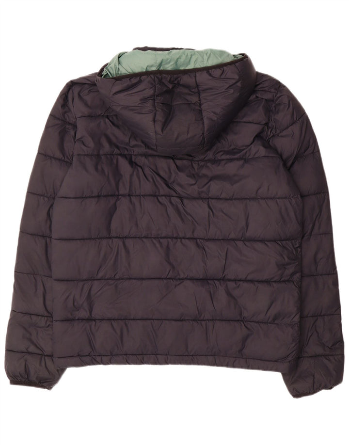 Giacca imbottita con cappuccio da uomo Jack Wills UK 38 nylon nero medio