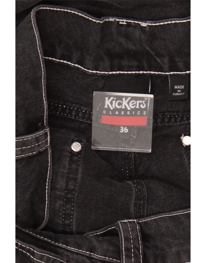 Jeans dritti da uomo Kickers W36 L28 cotone nero