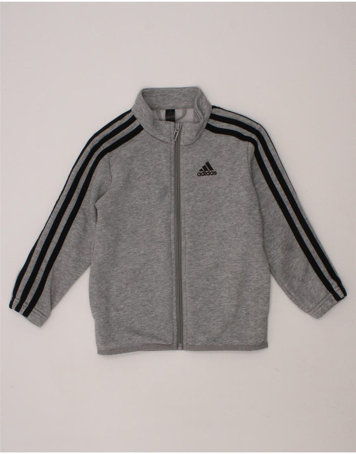 ADIDAS Boys Tracksuit Top Jacket 3-4 Years Grey Cotton Vintage Adidas and Second-Hand Adidas from Messina Hembry 