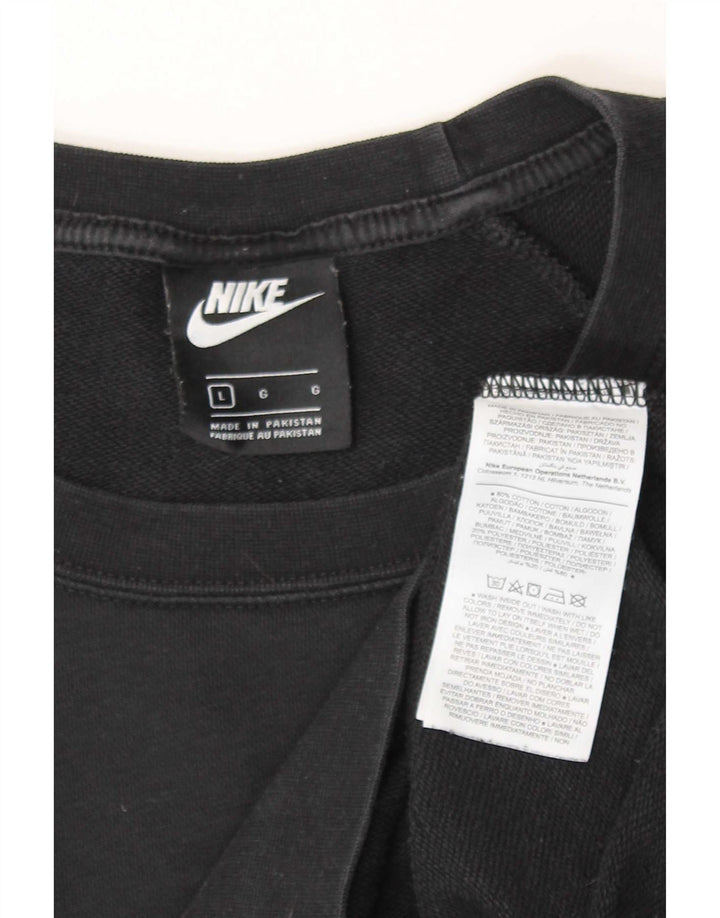 Felpa da uomo Nike Maglione grande in cotone nero