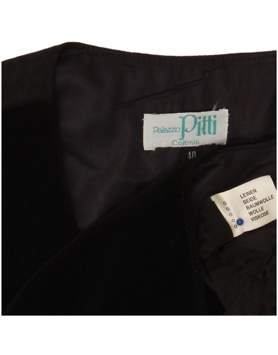 Gilet grafico da donna PITTI EU 40 lino medio nero
