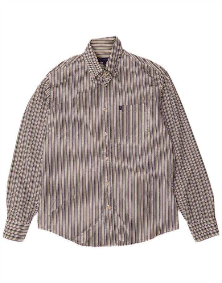 Camicia Uomo Trussardi Jeans Riga Grande in Cotone Multicolor