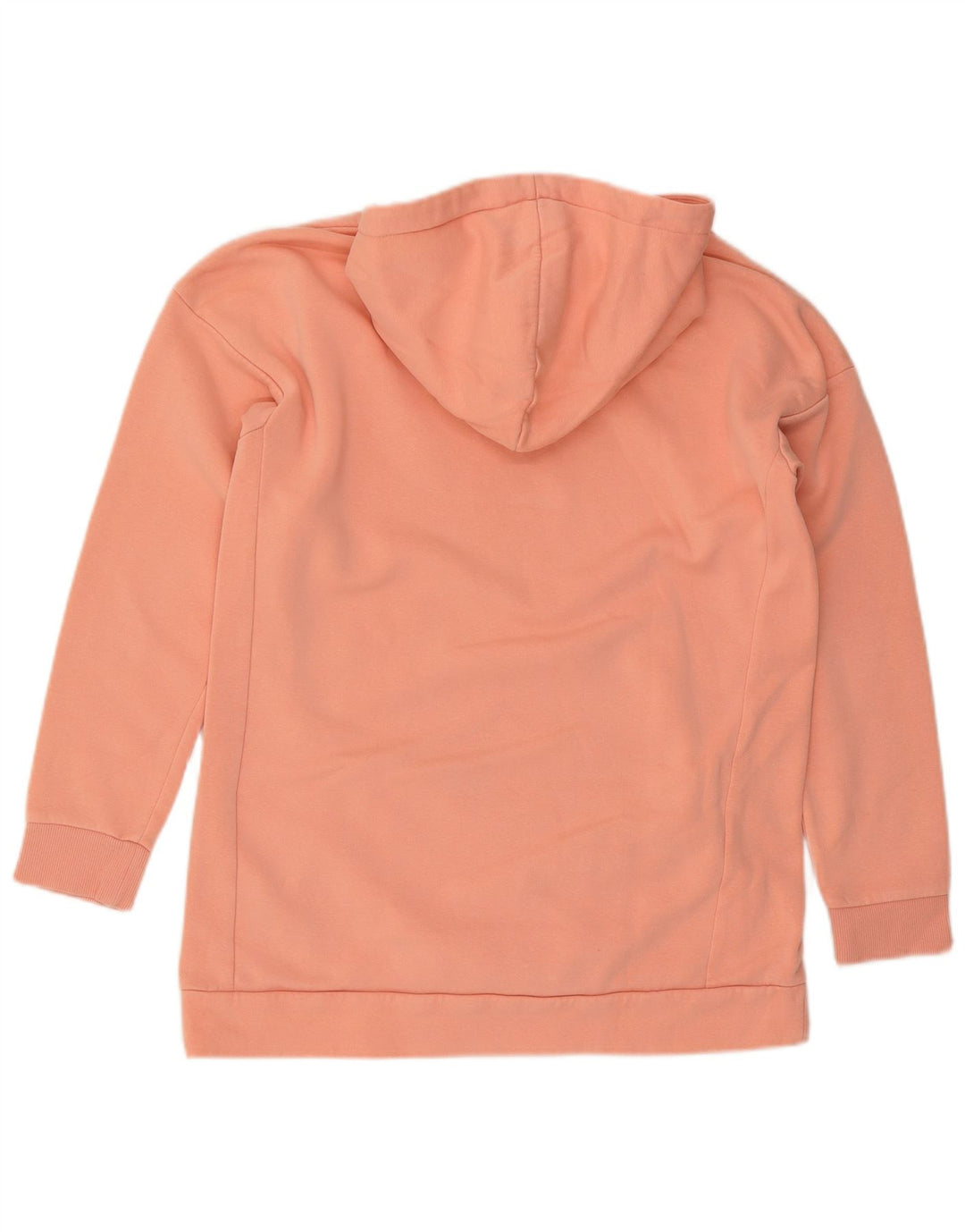 Maglione con cappuccio grafico oversize da donna ADIDAS UK 8/10 piccolo cotone arancione