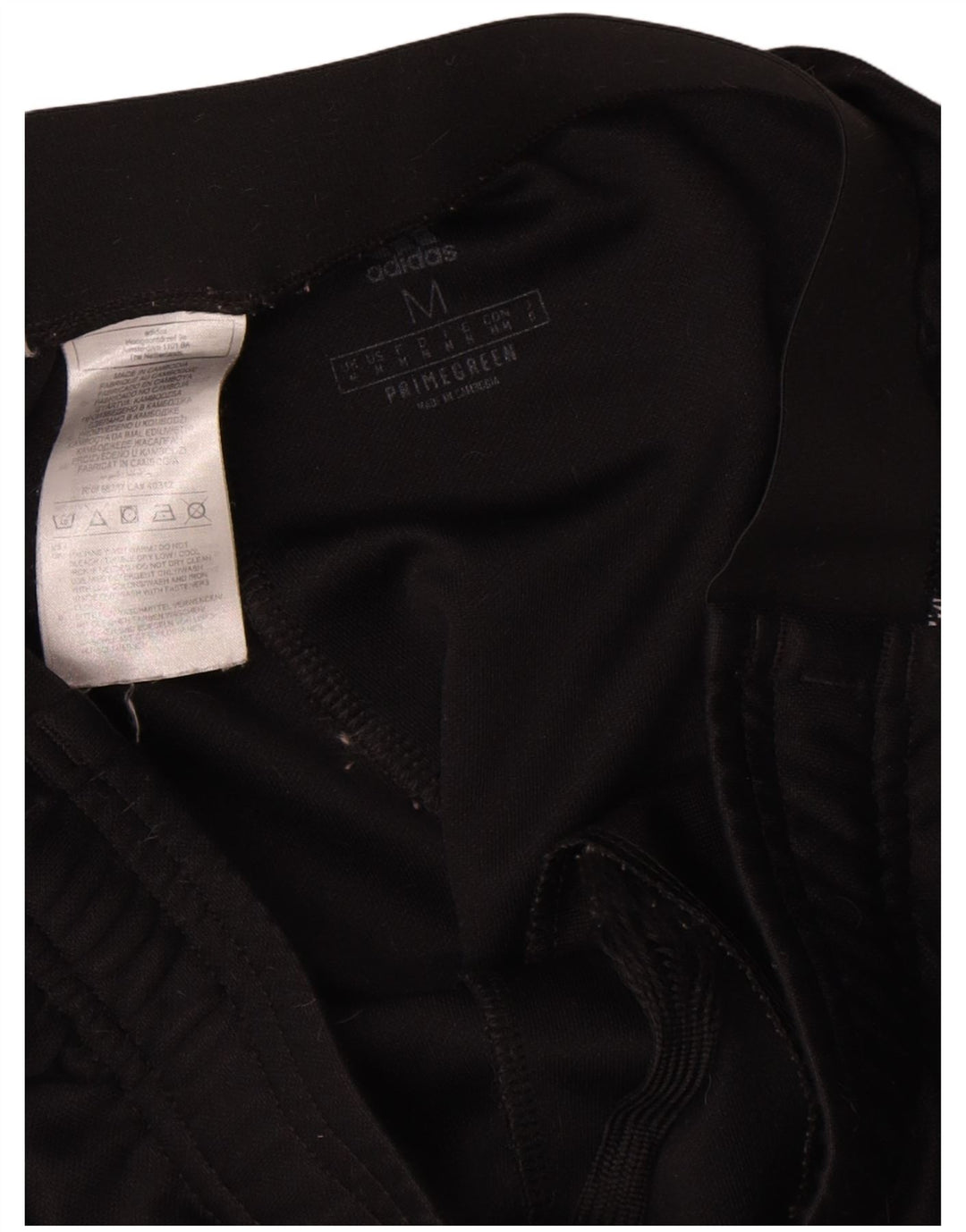 Pantaloni da tuta da uomo Adidas medi neri in poliestere sportivo
