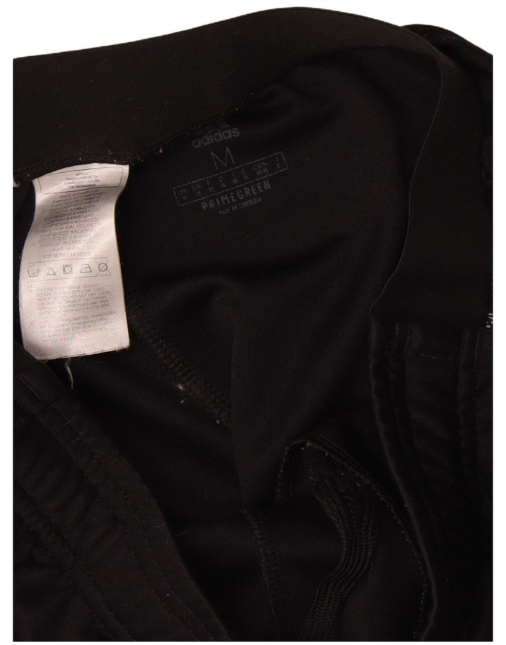 Pantaloni da tuta da uomo Adidas medi neri in poliestere sportivo