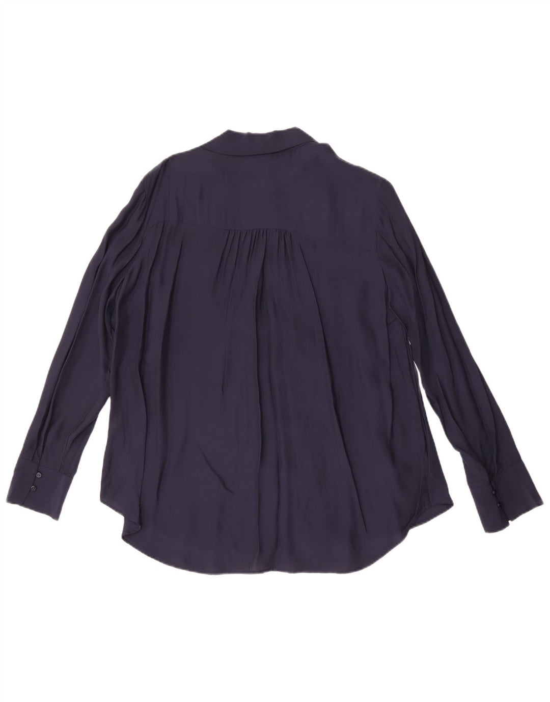 Massimo Dutti Camicetta da donna con papillon da donna EU 42 Large in viscosa blu navy