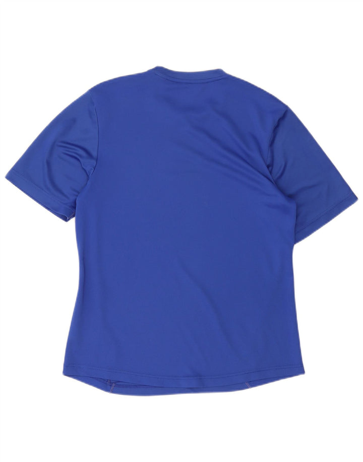 T-shirt Adidas Climalite da uomo Top in poliestere blu medio