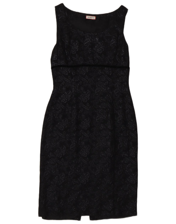 Max & Co. Womens Sleeveless Sheath Dress UK 10 Small Black Floral