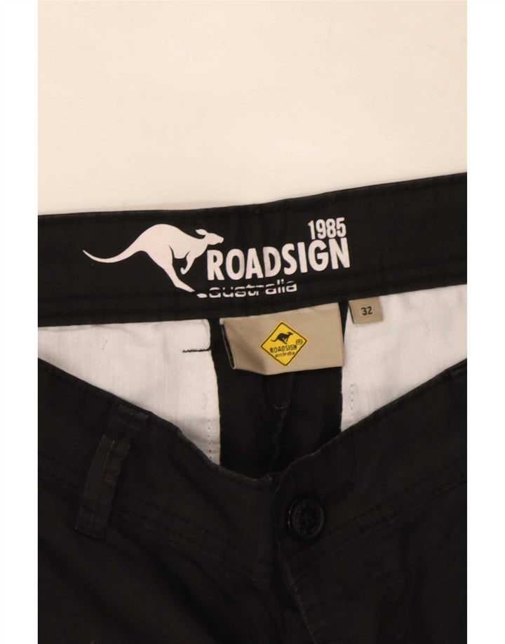 Pantaloncini chino da uomo Roadsign Australia W32 cotone nero medio
