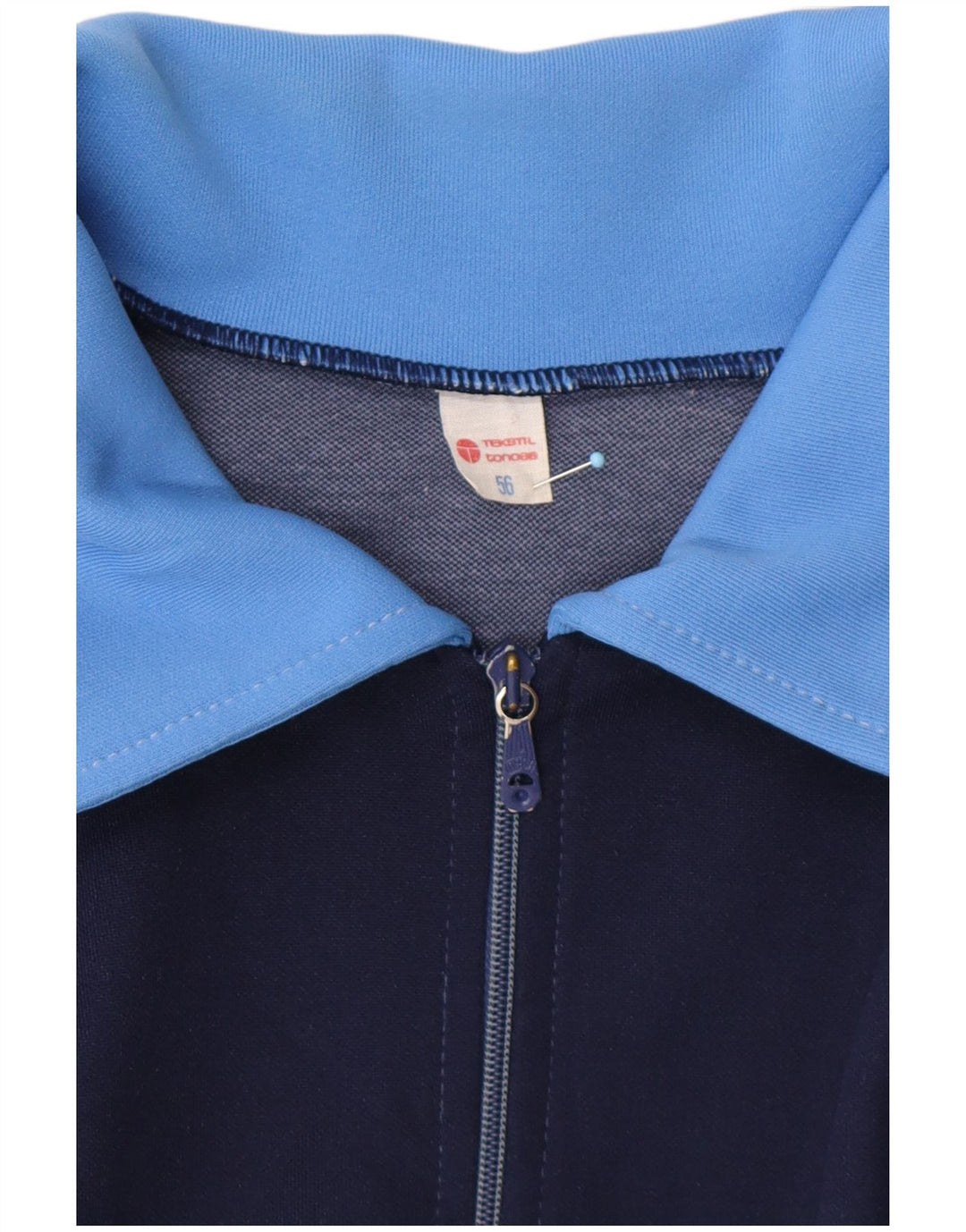 Giacca da tuta da uomo VINTAGE EU 56 XL Blu Colourblock retrò