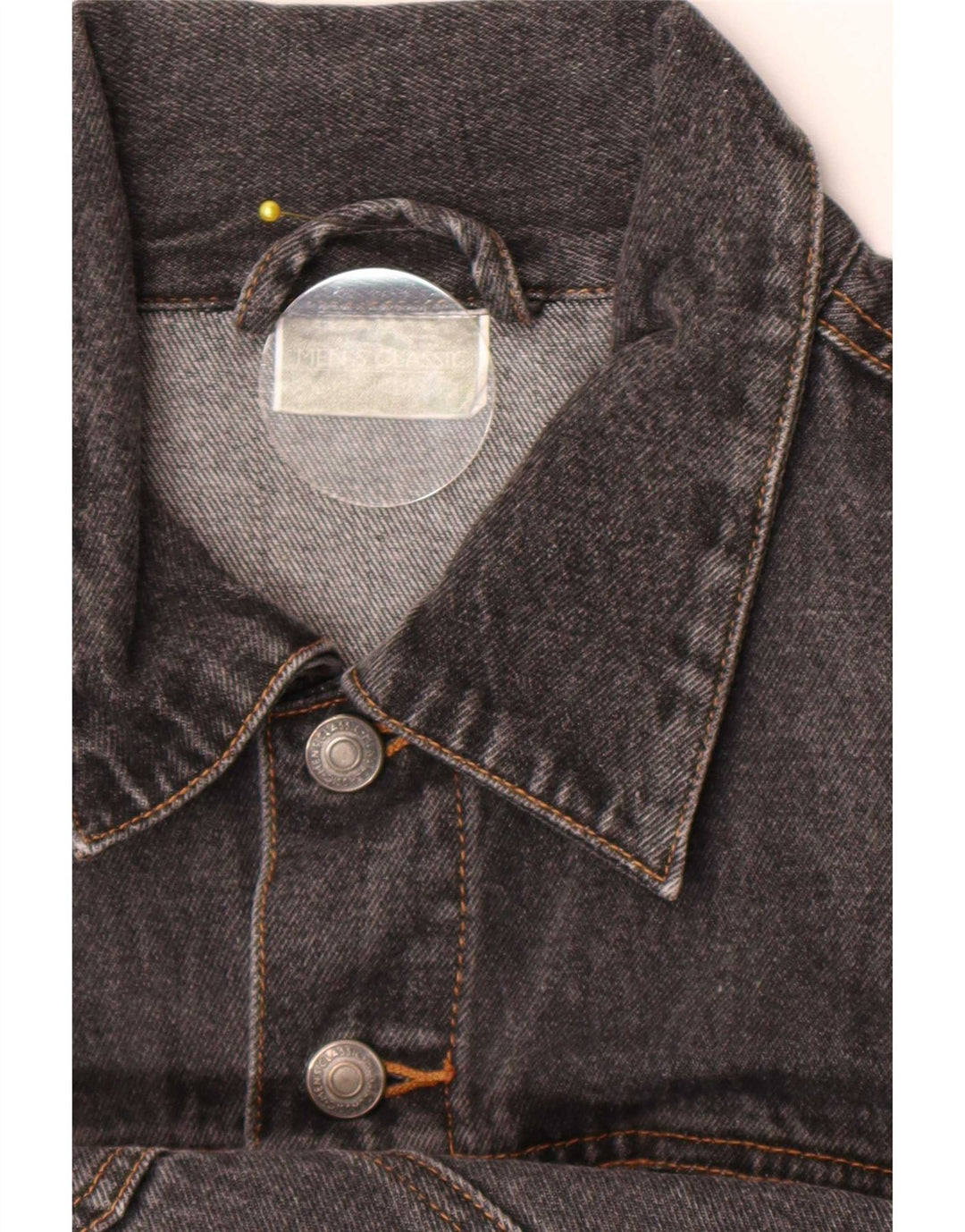 Giacca di jeans vintage da uomo UK 42 XL in cotone grigio