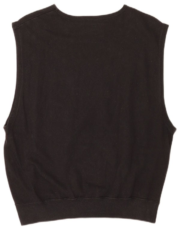Champion Womens Graphic Sleeveless Sweatshirt Jumper UK 14 Medium Black