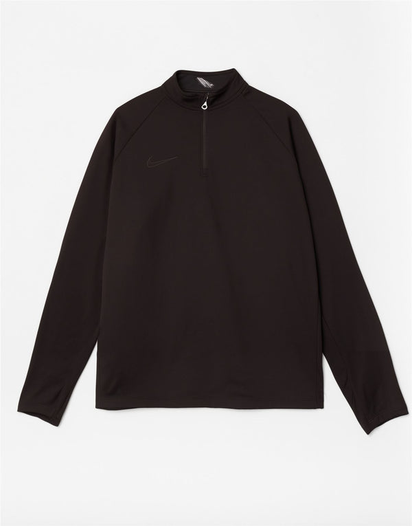 Top della tuta pullover Nike da ragazzo Dri Fit con zip e collo 13-14 anni XL Nera