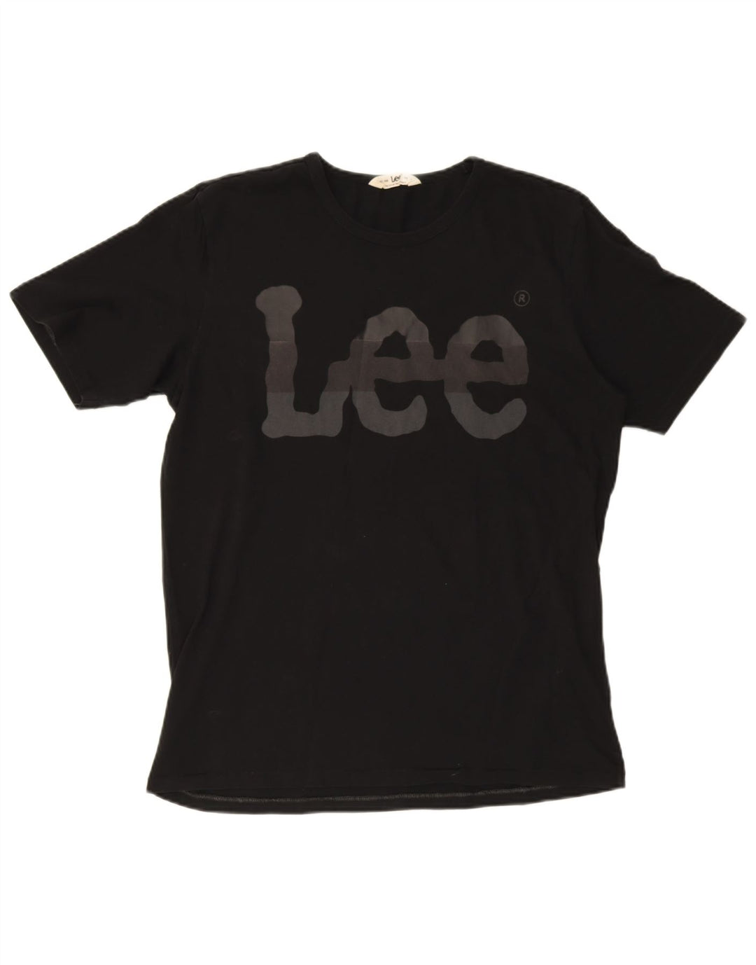 T-shirt grafica da uomo LEE Top grande in cotone nero