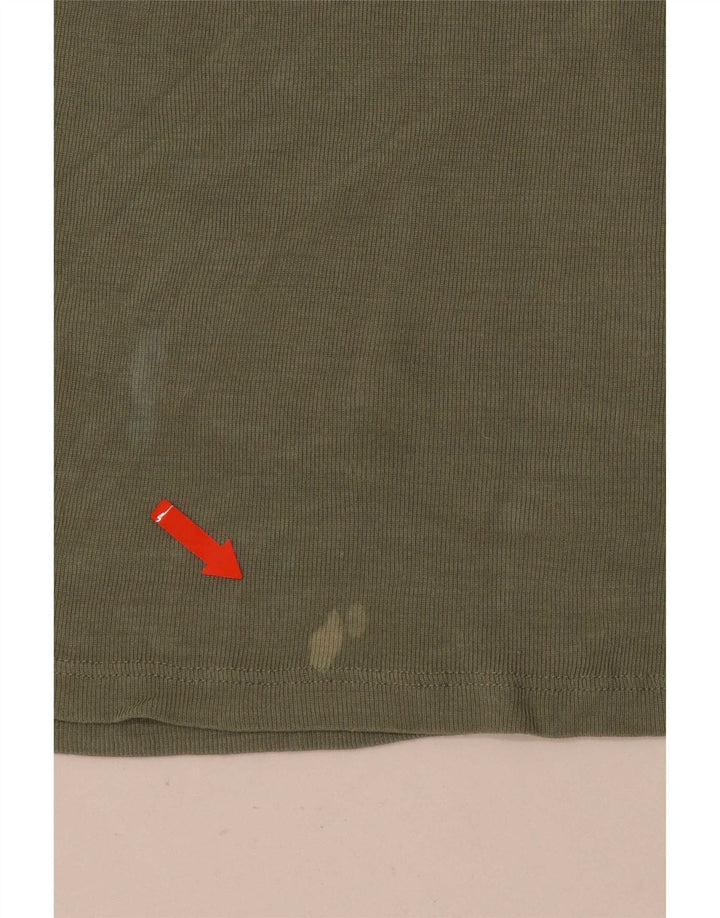 Top Zara da donna a maniche lunghe UK 12 medio cachi