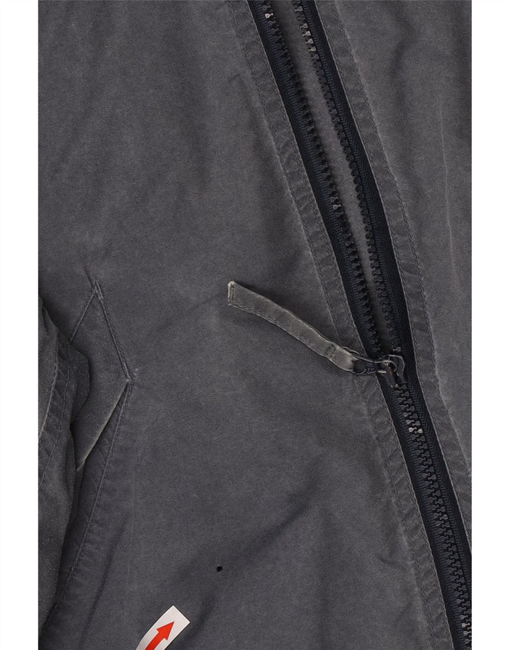 Giacca a vento con cappuccio da uomo Think Pink UK 48 4XL Poliestere grigio