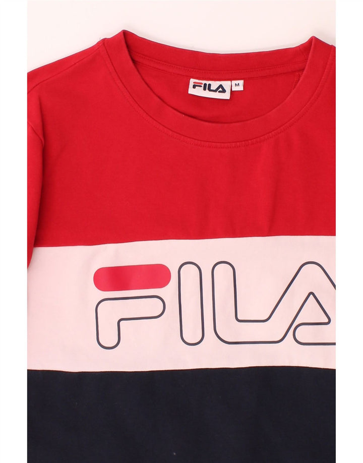 FILA Womens Sweatshirt Jumper UK 14 Medium Multicoloured Colourblock Vintage Fila and Second-Hand Fila from Messina Hembry 