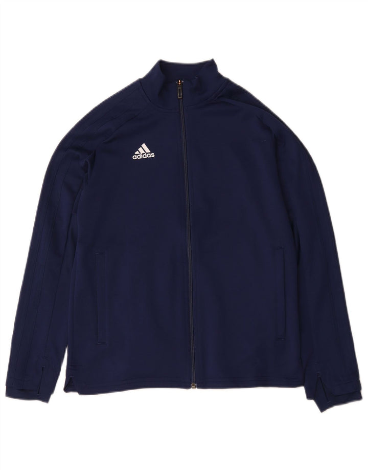 Giacca da tuta da ragazzo Adidas 11-12 anni in poliestere blu navy