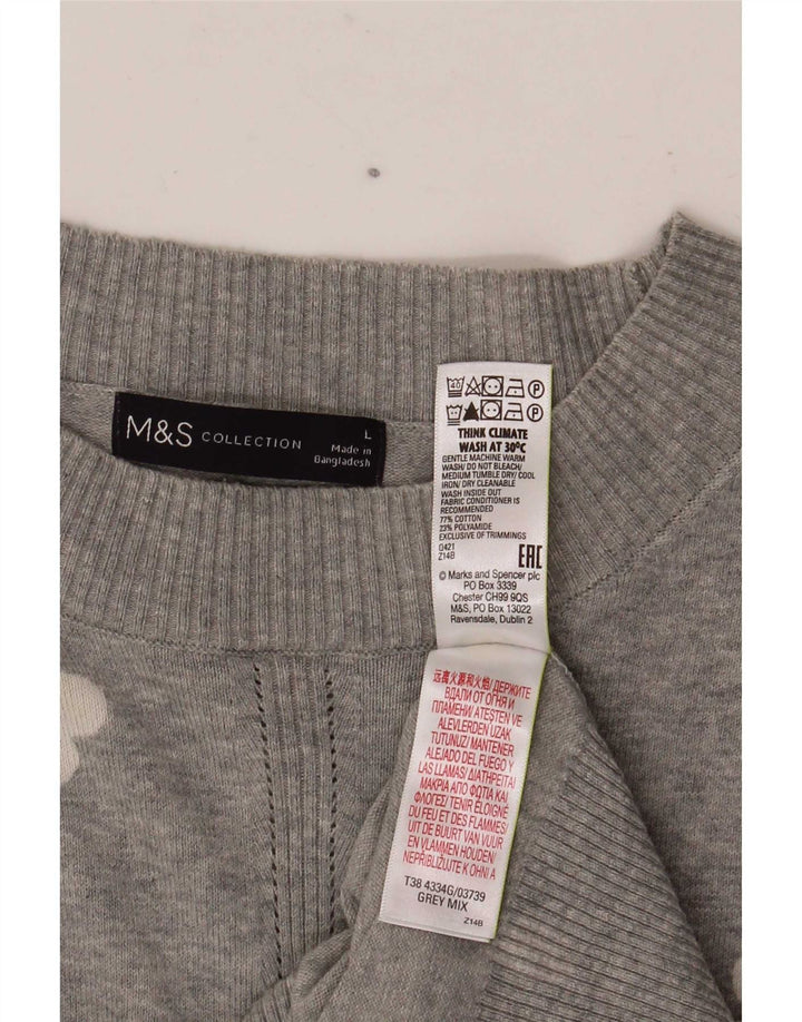 Maglione girocollo da donna Marks & Spencer con motivo astratto UK 16 grande