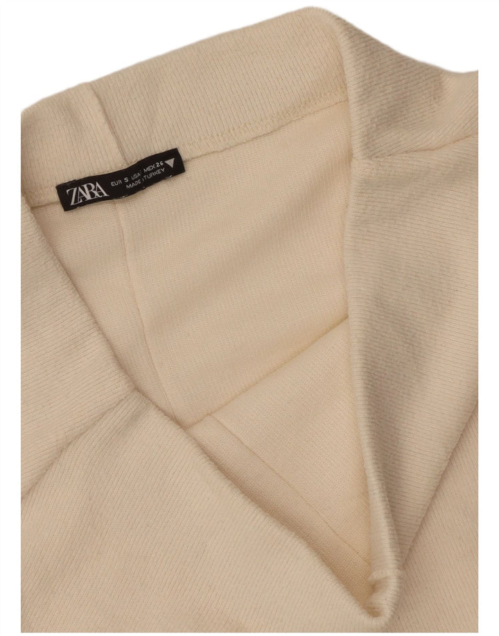 Gonna longuette in maglia da donna Zara piccola W26 bianco sporco