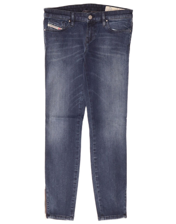Jeans skinny da donna Diesel Skinzee-Low-Zip a vita bassa W28 L26 Blu
