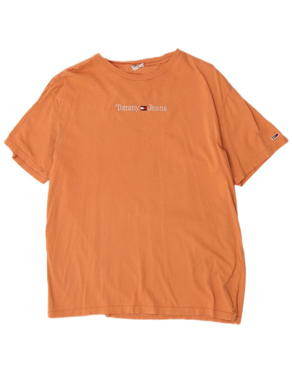 T-shirt grafica normale da uomo a maniche corte Tommy Hilfiger Top XL arancione