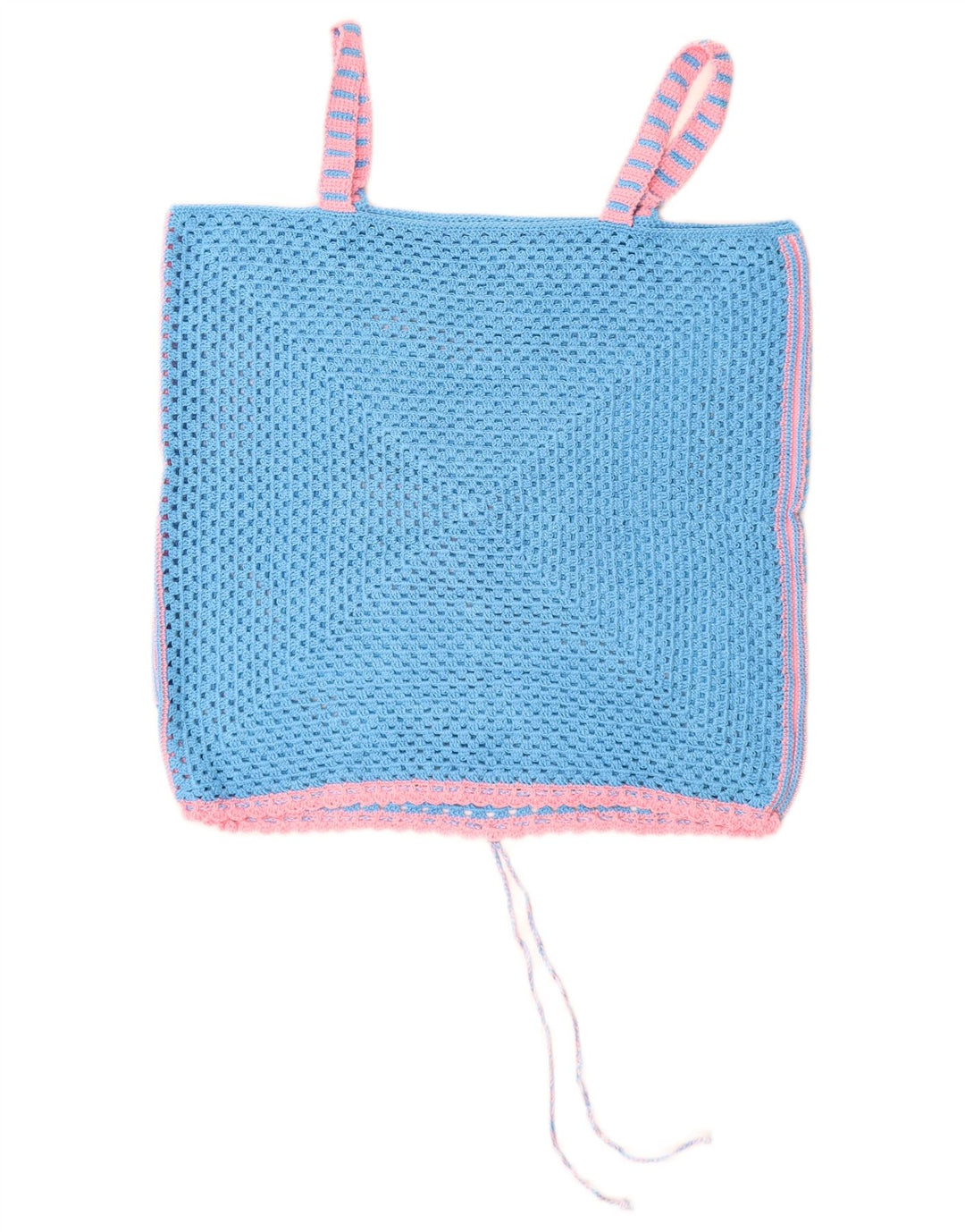 Canotta da donna all'uncinetto VINTAGE UK 14 Blu medio